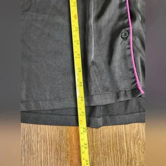 Juicy Couture Collared Slip Dress Pajamas in Black Size S - Picture 2 of 14